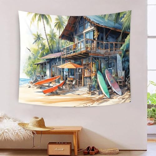 QQZNFTBVF Beach Shop 3D Printing Tapestry for Living Room Bedroom Decorations Wall Hanging Home Decor Poster 100cmx150cm QQZNFTBVF Beach Shop 3D Printing Tapestry for Living Room Bedroom Decorations Wall Hanging Home Decor Poster 100cmx150cm von QQZNFTBVF