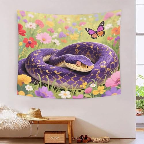 QQZNFTBVF Cobra 3D Printing Tapestry for Living Room Bedroom Decorations Wall Hanging Home Decor Wall Tapestries 130cmx150cm von QQZNFTBVF