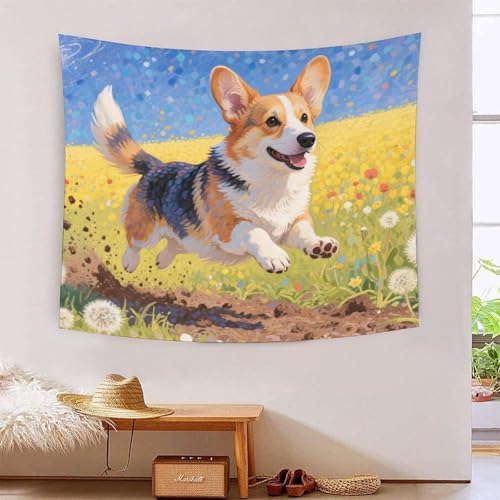 QQZNFTBVF Corgi 3D Printing Tapestry for Living Room Bedroom Decorations Wall Hanging Home Decor Poster 130cmx150cm QQZNFTBVF Corgi 3D Printing Tapestry for Living Room Bedroom Decorations Wall Hanging Home Decor Poster 130cmx150cm von QQZNFTBVF