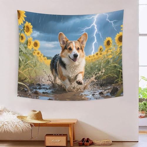 QQZNFTBVF Corgi 3D Printing Tapestry for Living Room Bedroom Decorations Wall Hanging Home Decor Wall Decor Blanket 180cmx230cm QQZNFTBVF Corgi 3D Printing Tapestry for Living Room Bedroom Decorations Wall Hanging Home Decor Wall Decor Blanket 180cmx230cm von QQZNFTBVF