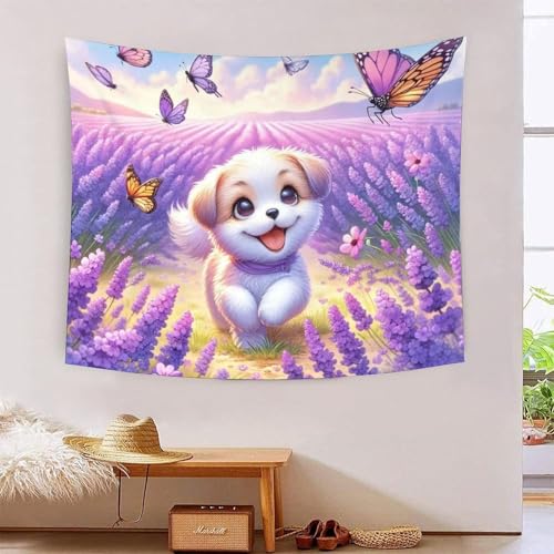 QQZNFTBVF Cute Dog 3D Printing Tapestry for Living Room Bedroom Decorations Wall Hanging Home Decor Wall Decor Blanket 180cmx230cm von QQZNFTBVF