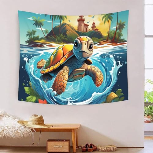 QQZNFTBVF Cute Turtle Tropical Beach 3D Printing Tapestry for Living Room Bedroom Decorations Wall Hanging Home Decor Poster 70cmx100cm QQZNFTBVF Cute Turtle Tropical Beach 3D Printing Tapestry for Living Room Bedroom Decorations Wall Hanging Home Decor Poster 70cmx100cm von QQZNFTBVF