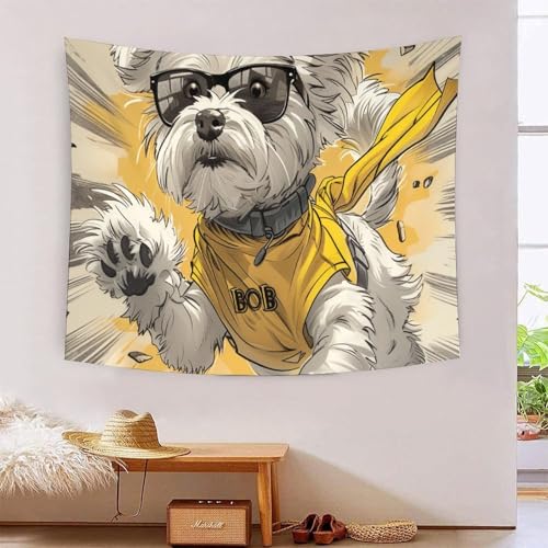 QQZNFTBVF DOG 3D Printing Tapestry for Living Room Bedroom Decorations Wall Hanging Home Decor Bedding 100cmx150cm von QQZNFTBVF