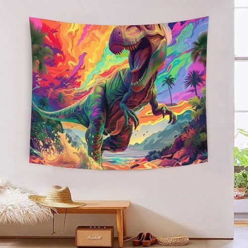QQZNFTBVF Dinosaur 3D Printing Tapestry for Living Room Bedroom Decorations Wall Hanging Home Decor Poster 70cmx100cm von QQZNFTBVF