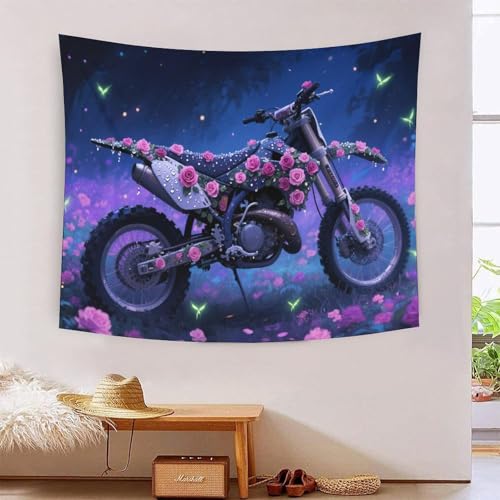 QQZNFTBVF Dirt Bike 3D Printing Tapestry for Living Room Bedroom Decorations Wall Hanging Home Decor Meditation Blanket 150cmx200cm von QQZNFTBVF