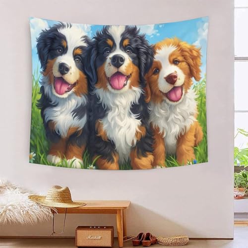 QQZNFTBVF Dog 3D Printing Tapestry for Living Room Bedroom Decorations Wall Hanging Home Decor Poster 150cmx200cm von QQZNFTBVF