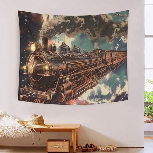 QQZNFTBVF Dream Train 3D Printing Tapestry for Living Room Bedroom Decorations Wall Hanging Home Decor Wall Tapestries 70cmx100cm von QQZNFTBVF