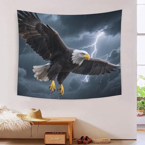 QQZNFTBVF Eagle 3D Printing Tapestry for Living Room Bedroom Decorations Wall Hanging Home Decor Wall Decor Blanket 150cmx200cm von QQZNFTBVF