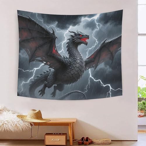 QQZNFTBVF European Dragon 3D Printing Tapestry for Living Room Bedroom Decorations Wall Hanging Home Decor Poster 180cmx230cm von QQZNFTBVF