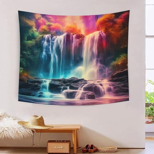 QQZNFTBVF Forest Cascade 3D Printing Tapestry for Living Room Bedroom Decorations Wall Hanging Home Decor Wall Decor Blanket 130cmx150cm QQZNFTBVF Forest Cascade 3D Printing Tapestry for Living Room Bedroom Decorations Wall Hanging Home Decor Wall Decor Blanket 130cmx150cm von QQZNFTBVF