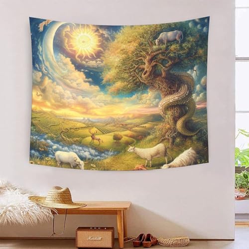 QQZNFTBVF Jungle Animals 3D Printing Tapestry for Living Room Bedroom Decorations Wall Hanging Home Decor Poster 130cmx150cm von QQZNFTBVF
