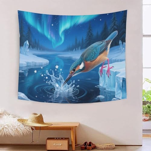 QQZNFTBVF Kingfisher 3D Printing Tapestry for Living Room Bedroom Decorations Wall Hanging Home Decor Beach Blanket 70cmx100cm QQZNFTBVF Kingfisher 3D Printing Tapestry for Living Room Bedroom Decorations Wall Hanging Home Decor Beach Blanket 70cmx100cm von QQZNFTBVF