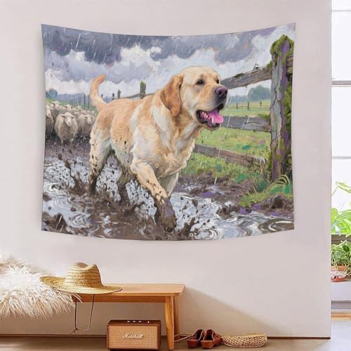 QQZNFTBVF Labrador Retriever 3D Printing Tapestry for Living Room Bedroom Decorations Wall Hanging Home Decor Poster 70cmx100cm QQZNFTBVF Labrador Retriever 3D Printing Tapestry for Living Room Bedroom Decorations Wall Hanging Home Decor Poster 70cmx100cm von QQZNFTBVF