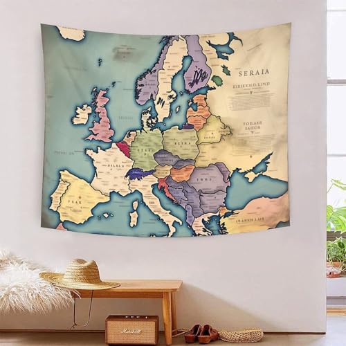QQZNFTBVF Map of Europe 3D Printing Tapestry for Living Room Bedroom Decorations Wall Hanging Home Decor Poster 180cmx230cm QQZNFTBVF Map of Europe 3D Printing Tapestry for Living Room Bedroom Decorations Wall Hanging Home Decor Poster 180cmx230cm von QQZNFTBVF