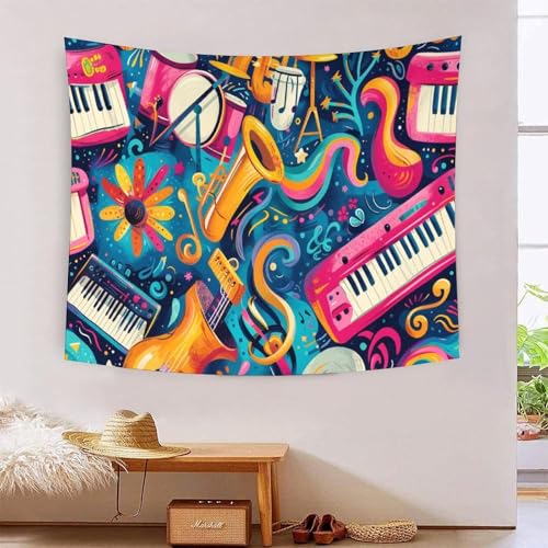 QQZNFTBVF Musical Note 3D Printing Tapestry for Living Room Bedroom Decorations Wall Hanging Home Decor Poster 100cmx150cm QQZNFTBVF Musical Note 3D Printing Tapestry for Living Room Bedroom Decorations Wall Hanging Home Decor Poster 100cmx150cm von QQZNFTBVF