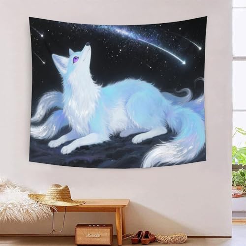 QQZNFTBVF Nine-tailed Fox 3D Printing Tapestry for Living Room Bedroom Decorations Wall Hanging Home Decor Bedding 100cmx150cm QQZNFTBVF Nine-tailed Fox 3D Printing Tapestry for Living Room Bedroom Decorations Wall Hanging Home Decor Bedding 100cmx150cm von QQZNFTBVF