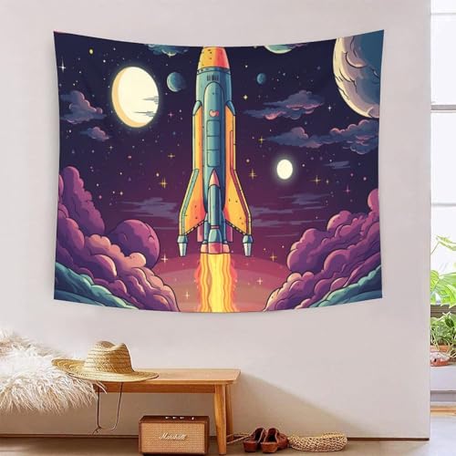 QQZNFTBVF Novelty Space 3D Printing Tapestry for Living Room Bedroom Decorations Wall Hanging Home Decor Wall Decor Blanket 100cmx150cm von QQZNFTBVF