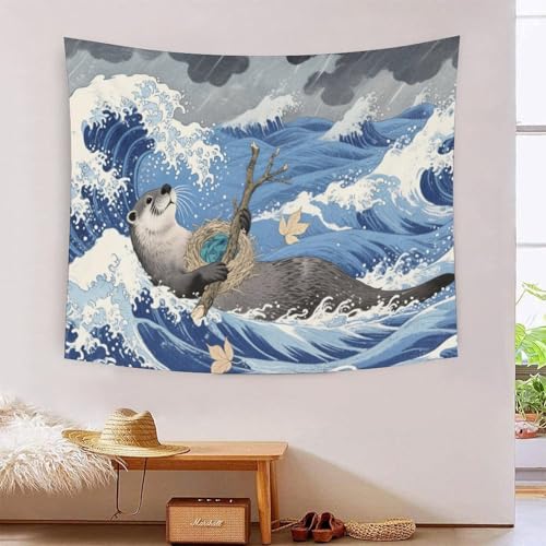 QQZNFTBVF Otter 3D Printing Tapestry for Living Room Bedroom Decorations Wall Hanging Home Decor Meditation Blanket 100cmx150cm QQZNFTBVF Otter 3D Printing Tapestry for Living Room Bedroom Decorations Wall Hanging Home Decor Meditation Blanket 100cmx150cm von QQZNFTBVF