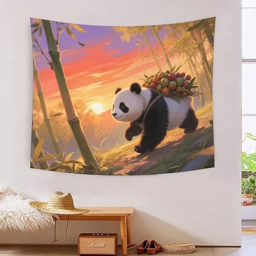 QQZNFTBVF Panda 3D Printing Tapestry for Living Room Bedroom Decorations Wall Hanging Home Decor Wall Decor Blanket 180cmx230cm von QQZNFTBVF