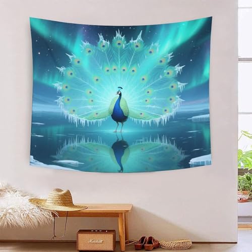 QQZNFTBVF Pavo Real 3D Printing Tapestry for Living Room Bedroom Decorations Wall Hanging Home Decor Poster 130cmx150cm von QQZNFTBVF