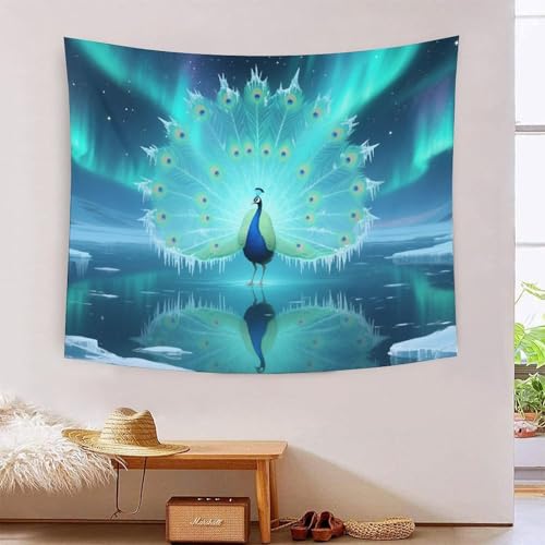 QQZNFTBVF Pavo Real 3D Printing Tapestry for Living Room Bedroom Decorations Wall Hanging Home Decor Poster 150cmx200cm von QQZNFTBVF