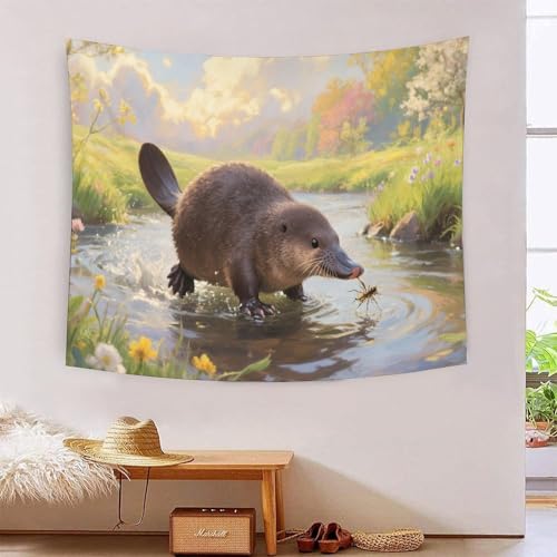QQZNFTBVF Platypus 3D Printing Tapestry for Living Room Bedroom Decorations Wall Hanging Home Decor Bedding 100cmx150cm QQZNFTBVF Platypus 3D Printing Tapestry for Living Room Bedroom Decorations Wall Hanging Home Decor Bedding 100cmx150cm von QQZNFTBVF