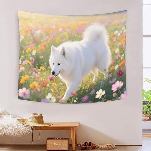 QQZNFTBVF Samoye 3D Printing Tapestry for Living Room Bedroom Decorations Wall Hanging Home Decor Wall Decor Blanket 100cmx150cm QQZNFTBVF Samoye 3D Printing Tapestry for Living Room Bedroom Decorations Wall Hanging Home Decor Wall Decor Blanket 100cmx150cm von QQZNFTBVF