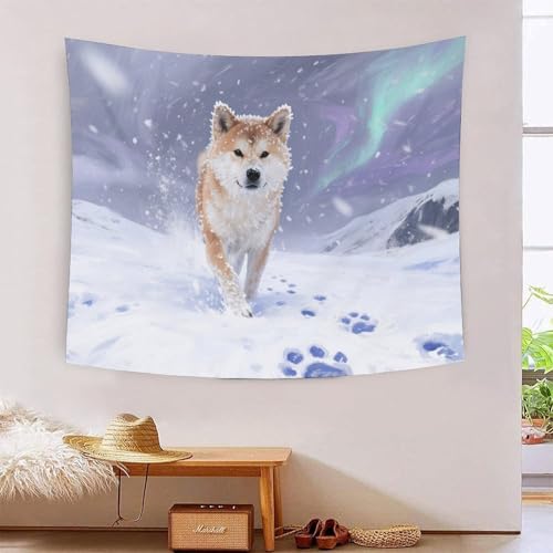 QQZNFTBVF Shiba Inu 3D Printing Tapestry for Living Room Bedroom Decorations Wall Hanging Home Decor Poster 150cmx200cm von QQZNFTBVF