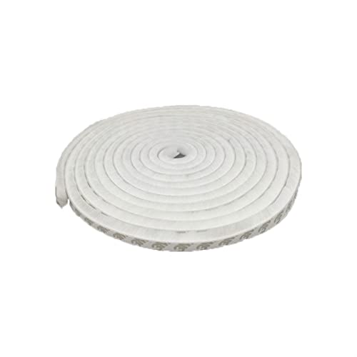 QQZQQ Wetterstreifenbürste zum Schieben von Fenstern/Türen Rahmenseite, Haufen Selbstklebende Weattrip-Dichtungsstreifen-Sealer-Entwurfs-Stopper, 5m (16,4ft) (Blanco, Size : 9mmx23mmx5m) von QQZQQ