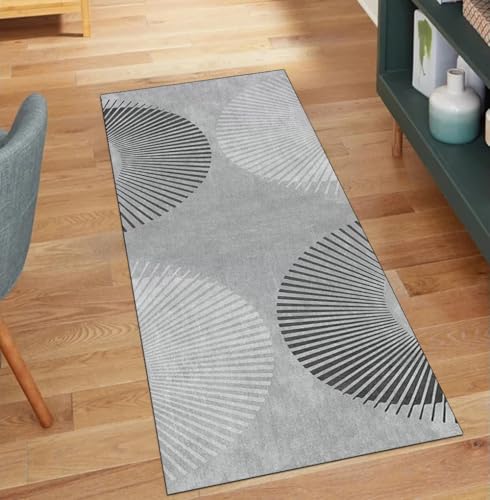 QQrunner Grau Teppich Läufer Flur Lang Küche rutschfest 90x950CM Kücheteppich Meterware Waschbar Abstrakt Küchenläufer Korridor Polyester Wohnzimmer Schmutzfangmatte QQrunner Grau Teppich Läufer Flur Lang Küche rutschfest 90x950CM Kücheteppich Meterware Waschbar Abstrakt Küchenläufer Korridor Polyester Wohnzimmer Schmutzfangmatte von QQrunner