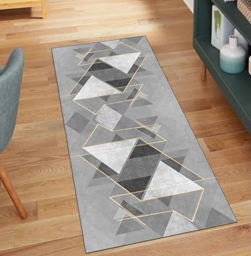 QQrunner Grau Teppichläufer 40x300CM Küchenteppich rutschfest Meterware Geometrisch Teppich Läufer Flur Waschbar Lang Korridor Polyester Wohnzimmer Schmutzfangmatte QQrunner Grau Teppichläufer 40x300CM Küchenteppich rutschfest Meterware Geometrisch Teppich Läufer Flur Waschbar Lang Korridor Polyester Wohnzimmer Schmutzfangmatte von QQrunner