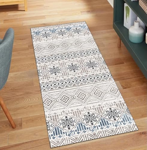QQrunner Küchen Läufer rutschfest Grau Boho 50x80CM Teppich Läufer Flur Lang Meterware Waschbar Küchenläufer Korridor Polyester Wohnzimmer Schmutzfangmatte QQrunner Küchen Läufer rutschfest Grau Boho 50x80CM Teppich Läufer Flur Lang Meterware Waschbar Küchenläufer Korridor Polyester Wohnzimmer Schmutzfangmatte von QQrunner