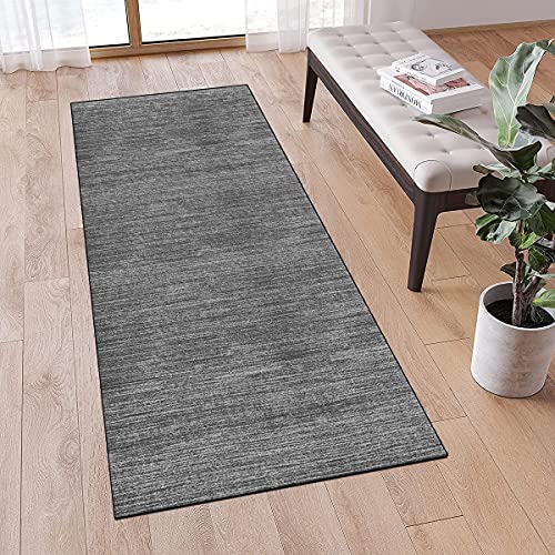 QQrunner Küchenlaufer Flur 80x400cm rutschfest Meterware Waschbar Grau Teppichläufer Modern Schlafzimmer Korridor Teppich Läufer Flur Lang, Anpassbare Größe, 40-120cm Breit QQrunner Küchenlaufer Flur 80x400cm rutschfest Meterware Waschbar Grau Teppichläufer Modern Schlafzimmer Korridor Teppich Läufer Flur Lang, Anpassbare Größe, 40-120cm Breit von QQrunner