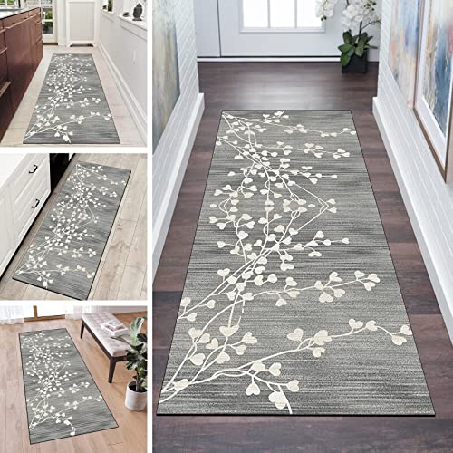 QQrunner Küchenteppich Läufer Lang Flur rutschfest Waschbar Grau 40x80CM Meterware Teppich Läufer Flur Vintage Schlafzimmer Korridor Teppichläufer Lang, Anpassbare Größe, 60-120cm Breit QQrunner Küchenteppich Läufer Lang Flur rutschfest Waschbar Grau 40x80CM Meterware Teppich Läufer Flur Vintage Schlafzimmer Korridor Teppichläufer Lang, Anpassbare Größe, 60-120cm Breit von QQrunner