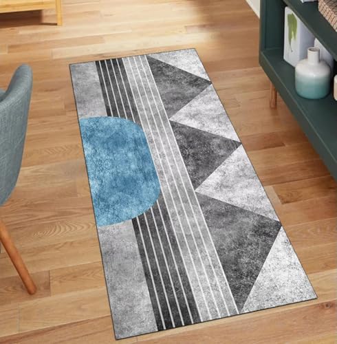 QQrunner Kücheteppich Lang rutschfest Küche Grau Blau 70x800CM Teppich Läufer Flur Meterware Waschbar Modern Küchenläufer Korridor Polyester Wohnzimmer Schmutzfangmatte QQrunner Kücheteppich Lang rutschfest Küche Grau Blau 70x800CM Teppich Läufer Flur Meterware Waschbar Modern Küchenläufer Korridor Polyester Wohnzimmer Schmutzfangmatte von QQrunner