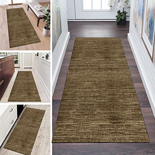 QQrunner Kücheteppich Waschbar Braun Lang Teppich Läufer Flur rutschfest 60x150cm Meterware Abstrakt Teppichmatten Waschbar Korridor Wohnzimmer Schlafzimmer 40-120cm Breit, Anpassbare Größe QQrunner Kücheteppich Waschbar Braun Lang Teppich Läufer Flur rutschfest 60x150cm Meterware Abstrakt Teppichmatten Waschbar Korridor Wohnzimmer Schlafzimmer 40-120cm Breit, Anpassbare Größe von QQrunner