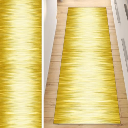 QQrunner Läufer Flur Küche Teppich rutschfest Gelb 60x300CM Lang Kücheläufer Waschbar Meterware Abstrakt Teppichmatten Korridor Polyester Wohnzimmer Schlafzimmer 40-120cm Breit, Anpassbare Größe QQrunner Läufer Flur Küche Teppich rutschfest Gelb 60x300CM Lang Kücheläufer Waschbar Meterware Abstrakt Teppichmatten Korridor Polyester Wohnzimmer Schlafzimmer 40-120cm Breit, Anpassbare Größe von QQrunner