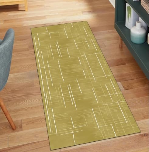 QQrunner Läufer Flur Teppich Waschbar, Abstrakt rutschfest 110x1000CM Teppichläufer Küchenteppich Meterware Lang Gelb Korridor Kücheläufer QQrunner Läufer Flur Teppich Waschbar, Abstrakt rutschfest 110x1000CM Teppichläufer Küchenteppich Meterware Lang Gelb Korridor Kücheläufer von QQrunner