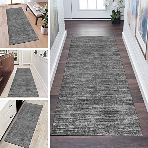 QQrunner Läufer Teppich Flur Lang rutschfest Kücheläufer Waschbar Grau 60x300cm Meterware Abstrakt Teppichmatten Waschbar Korridor Wohnzimmer Schlafzimmer 40-120cm Breit, Anpassbare Größe QQrunner Läufer Teppich Flur Lang rutschfest Kücheläufer Waschbar Grau 60x300cm Meterware Abstrakt Teppichmatten Waschbar Korridor Wohnzimmer Schlafzimmer 40-120cm Breit, Anpassbare Größe von QQrunner