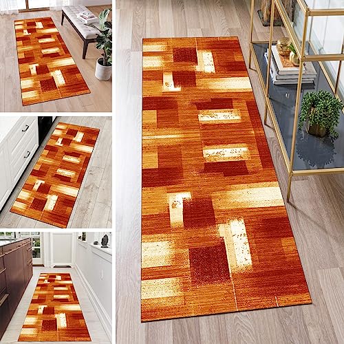 QQrunner Läufer Teppich Lang Flur rutschfest Waschbar 50x100cm Orange Abstrakt Kücheläufer Waschbar Meterware Teppichmatten Korridor Polyester Wohnzimmer Schlafzimmer 40-120cm Breit, Anpassbare Größe QQrunner Läufer Teppich Lang Flur rutschfest Waschbar 50x100cm Orange Abstrakt Kücheläufer Waschbar Meterware Teppichmatten Korridor Polyester Wohnzimmer Schlafzimmer 40-120cm Breit, Anpassbare Größe von QQrunner