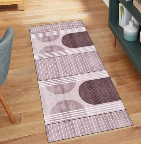 QQrunner Modern Teppich Läufer Flur Waschbar, rutschfest 70x180CM Teppichläufer Küchenteppich Meterware Lang Braun Korridor Kücheläufer QQrunner Modern Teppich Läufer Flur Waschbar, rutschfest 70x180CM Teppichläufer Küchenteppich Meterware Lang Braun Korridor Kücheläufer von QQrunner
