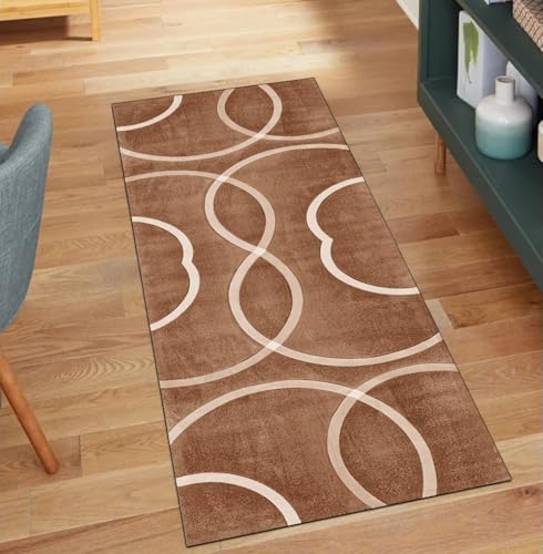 QQrunner Modern Teppich Läufer Flur rutschfest Waschbar 70x80CM Teppichläufer Küchenteppich Meterware Lang Orange Korridor Kücheläufer QQrunner Modern Teppich Läufer Flur rutschfest Waschbar 70x80CM Teppichläufer Küchenteppich Meterware Lang Orange Korridor Kücheläufer von QQrunner