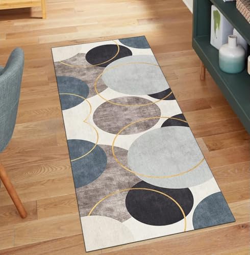 QQrunner Teppich Läufer Flur 120x650CM Küchenteppich rutschfest Waschbar Blau Grau Schwarz Lang Meterware Patchwork Teppichläufer Korridor Polyester Wohnzimmer Schmutzfangmatte QQrunner Teppich Läufer Flur 120x650CM Küchenteppich rutschfest Waschbar Blau Grau Schwarz Lang Meterware Patchwork Teppichläufer Korridor Polyester Wohnzimmer Schmutzfangmatte von QQrunner