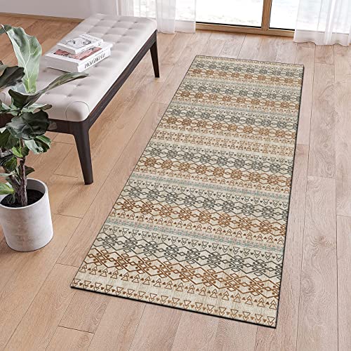 QQrunner Teppich Läufer Flur Küchen 60x90cm Braun Boho Küchenteppich Läufer rutschfest Lang Teppichläufer Waschbar Meterware Schlafzimmer Korridor 40-120cm Breit, Anpassbare Größe QQrunner Teppich Läufer Flur Küchen 60x90cm Braun Boho Küchenteppich Läufer rutschfest Lang Teppichläufer Waschbar Meterware Schlafzimmer Korridor 40-120cm Breit, Anpassbare Größe von QQrunner