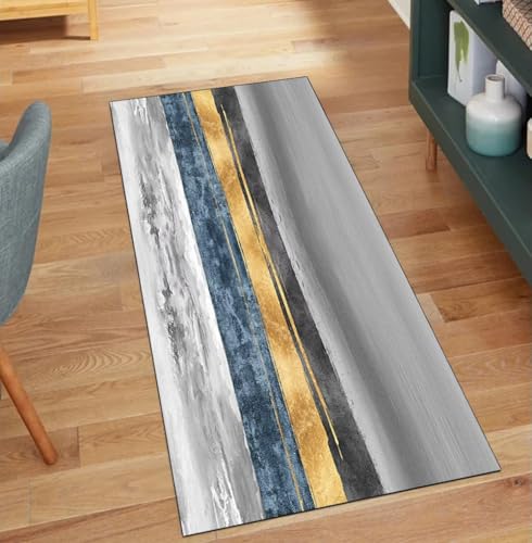QQrunner Teppich Läufer Flur Lang rutschfest Küche Grau 70x850CM Kücheteppich Meterware Waschbar Abstrakt Küchenläufer Korridor Polyester Wohnzimmer Schmutzfangmatte QQrunner Teppich Läufer Flur Lang rutschfest Küche Grau 70x850CM Kücheteppich Meterware Waschbar Abstrakt Küchenläufer Korridor Polyester Wohnzimmer Schmutzfangmatte von QQrunner