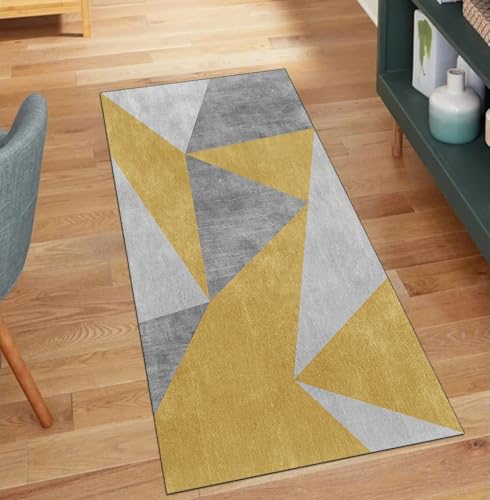 QQrunner Teppich Läufer Flur rutschfest Lang 50x150CM Patchwork Teppichläufer Küchenteppich Meterware Waschbar Lang Gelb Korridor Kücheläufer QQrunner Teppich Läufer Flur rutschfest Lang 50x150CM Patchwork Teppichläufer Küchenteppich Meterware Waschbar Lang Gelb Korridor Kücheläufer von QQrunner