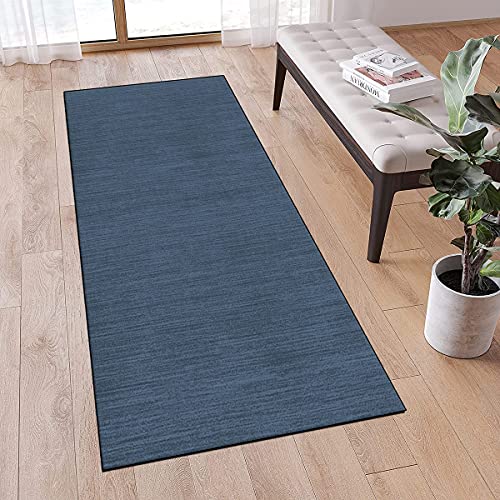 QQrunner Teppich Läufer Flur rutschfest Modern 70x140cm Navy Blau Meterware Waschbar Teppichläufer Schlafzimmer Korridor Küchenlaufer Lang, Anpassbare Größe, 40-120cm Breit QQrunner Teppich Läufer Flur rutschfest Modern 70x140cm Navy Blau Meterware Waschbar Teppichläufer Schlafzimmer Korridor Küchenlaufer Lang, Anpassbare Größe, 40-120cm Breit von QQrunner