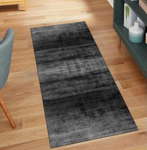 QQrunner Teppich Läufer Flur rutschfest Waschbar Abstrakt 100x550CM Teppichläufer Küchenteppich Meterware Lang Schwarz Kücheläufer Korridor Polyester Wohnzimmer Schlafzimmer QQrunner Teppich Läufer Flur rutschfest Waschbar Abstrakt 100x550CM Teppichläufer Küchenteppich Meterware Lang Schwarz Kücheläufer Korridor Polyester Wohnzimmer Schlafzimmer von QQrunner