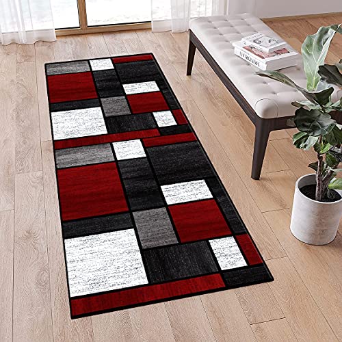 QQrunner Teppich läufer Flur Rot und Grau rutschfest 100x250cm Küchenteppich Patchwork Waschbar Meterware Schlafzimmer Korridor Teppich Lang, 60/70/ 80/90/ 100/ 120cm Breit QQrunner Teppich läufer Flur Rot und Grau rutschfest 100x250cm Küchenteppich Patchwork Waschbar Meterware Schlafzimmer Korridor Teppich Lang, 60/70/ 80/90/ 100/ 120cm Breit von QQrunner