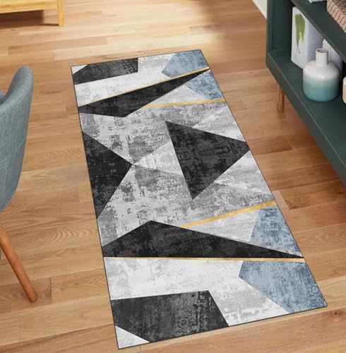 QQrunner Teppichläufer Grau Schwarzk 60x600CM Küchenteppich rutschfest Meterware Patchwork Teppich Läufer Flur Waschbar Lang Korridor Polyester Wohnzimmer Schmutzfangmatte QQrunner Teppichläufer Grau Schwarzk 60x600CM Küchenteppich rutschfest Meterware Patchwork Teppich Läufer Flur Waschbar Lang Korridor Polyester Wohnzimmer Schmutzfangmatte von QQrunner